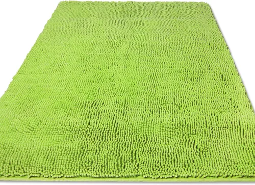 Miniatura 272 de Yeaban Alfombra de pasillo de baño de 24 x 72 pulgadas, antideslizante, alfombra de baño larga de felpilla gruesa, absorbente y lavable, alfombra