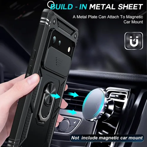 Miniatura 4 de LeYi Funda para Google Pixel 6: Funda para teléfono para Pixel 6 con cubierta deslizante para cámara + [2 paquetes] Protector de pantalla de vidrio