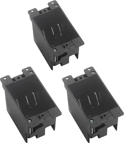 Miniatura 8 de Newhouse Hardware Caja de salida eléctrica de 1 toma PVC para trabajo antiguo (1 paquete) Caja de conexiones de plástico de 14 pulg. cúbicas