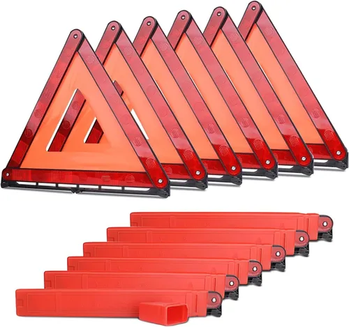 Miniatura 8 de aikko Kit de triángulo de seguridad, reflector de advertencia de emergencia en carretera, reflectante, señal de advertencia temprana, plegable