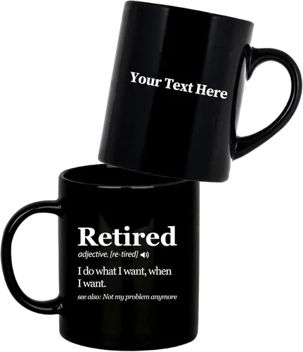 Miniatura 7 de Panvola Taza con texto en inglés "Retired Definition I Do What I Want When I Want Retirement Mug Not My Problem Anymore Going Away", regalo