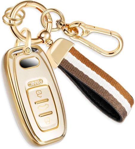 Miniatura 17 de para Buick - Funda para llavero con llavero de cuerda trenzada metálica anti-pérdida mejorada, carcasa suave de TPU exquisita para Avenir Envision