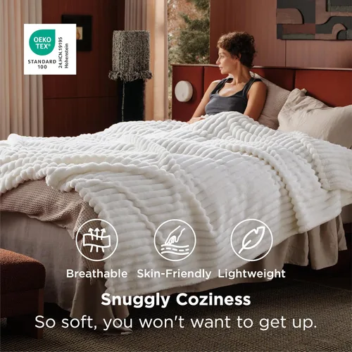 Miniatura 3 de Bedsure GentleSoft Mantas Tamaño Queen para Cama - Acogedora y Suave Manta de Sofá y Sillón para Mujeres, Bonitas Mantas Grandes de Ropa de Cama