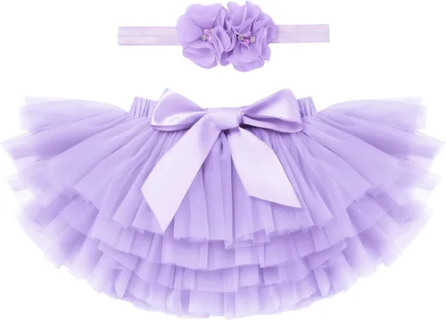 Miniatura 9 de Conjunto de ropa brillante para recién nacidas para niñas recién nacidas, mameluco de princesa + falda tutú + diadema de flores para sesión de fotos