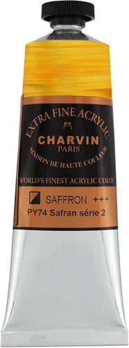 Miniatura 32 de Charvin Pintura acrílica profesional extrafina – verde absenta, tubo de 2.1 fl oz, pigmentos de triple fresado, resistente a la luz, pinturas