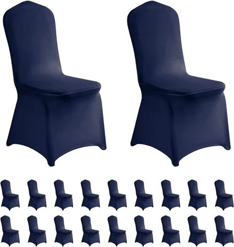 Miniatura 33 de LZY 6 piezas Fundas de Silla de Spandex Elásticas Fundas Deslizables para Fiestas de Boda, Fundas de Decoración de Sillas de Comedor y Banquete Negro
