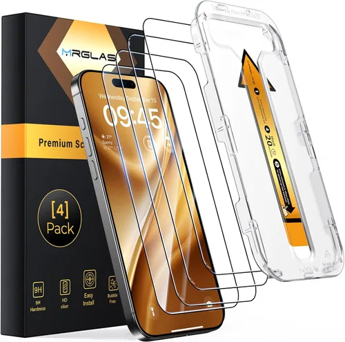 Miniatura 12 de MRGLAS Paquete de 2+2 protectores de pantalla para Samsung Galaxy S24 Ultra de 6.8 pulgadas con protector de lente de cámara