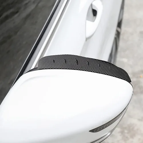 Miniatura 7 de Blilo 2 protectores de visera de humo para espejos laterales de automóvil, cejas impermeables de fibra de carbono para automóviles, camiones y SUV