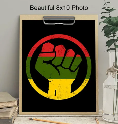 Miniatura 4 de Black Art - Arte de pared afroamericano - Letrero - Bandera afroamericana - Decoración de habitación de derechos civiles, decoración del hogar