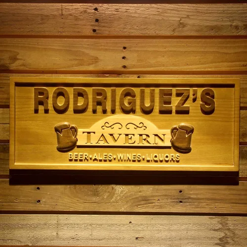 Miniatura 42 de ADVPRO wpa0053 - Letrero personalizado con nombre grabado en 3D de madera para el hogar, bar, cerveza, decoración del hogar, placas de casa de lago