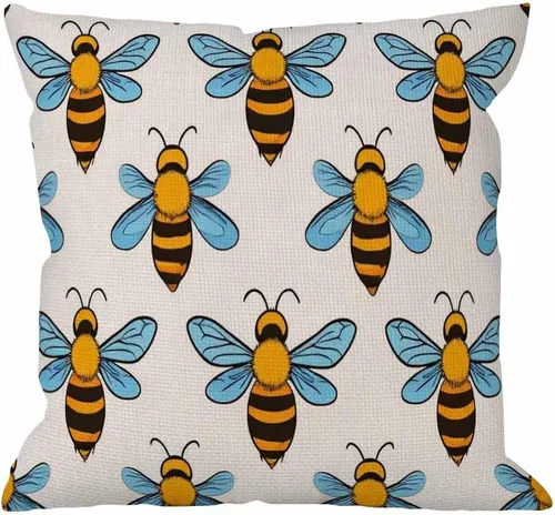 Miniatura 9 de HGOD DESIGNS Beetles - Funda de almohada, decorativa, diseño de escarabajo, acuarela, hexápodo, insecto, algodón, lino, para exteriores, interiores