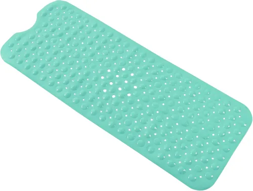 Miniatura 14 de Almohadilla de ducha antideslizante para bañera, 21 x 21 pulgadas, suave, de gran tamaño, lavable a máquina, con orificios de drenaje, ventosa