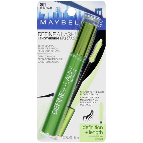 Miniatura 2 de Maybelline Máscara alargadora, muy negra, Define-A-Lash Fórmula lavable Pestañas de aspecto más largo Paquete de 2