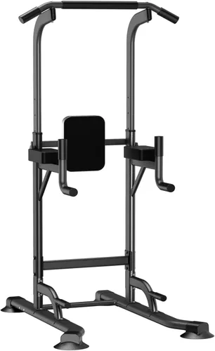 K KiNGKANG Torre de Potencia Ajustable para Gimnasio en Casa - Estación Multifuncional de Dominadas y Fondos para Entrenamiento de Fuerza