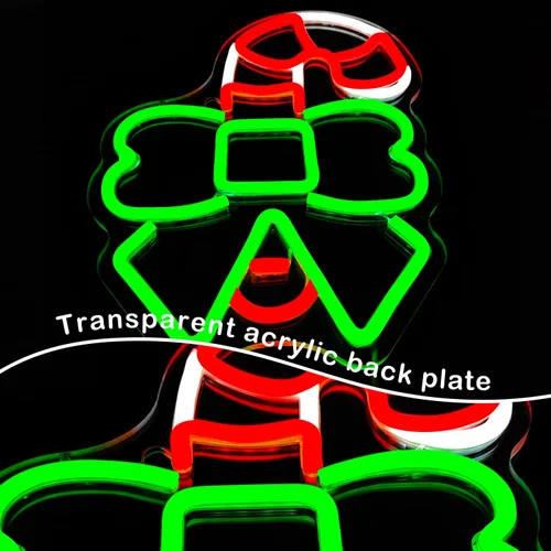 Miniatura 7 de Letrero de neón de caramelo de Navidad para decoración de pared, letrero de neón de Navidad regulable para dormitorio, letreros de luz LED de neón