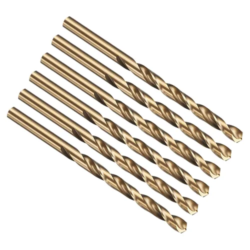 Miniatura 298 de PATIKIL Broca Jobber de 0.039 in, vástago recto M35 cobalto 5% acero de alta velocidad 135° acabado dorado para metal duro de acero inoxidable - 2