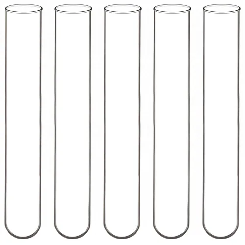 Miniatura 9 de Labasics Paquete de 15 tubos de ensayo de fondo redondo de vidrio borosilicato, 1.181 in de diámetro exterior x 6.496 in de longitud (paquete de 15)