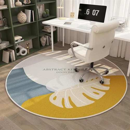 Miniatura 13 de Tapete para silla de oficina para suelo de madera dura, computadora, videojuegos, protector de piso, tapete redondo de protección de azulejos de A1