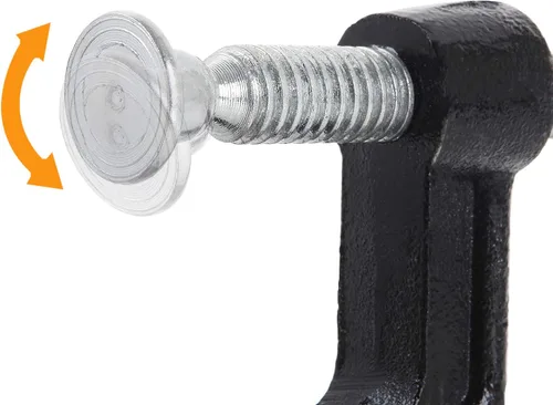 Miniatura 5 de 6 abrazaderas C de 4 pulgadas de acero resistente C - Juego de abrazaderas C de resistencia industrial para carpintería, soldadura, construcción