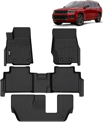 Miniatura 37 de FREEMOTOR802 Compatible con Ford Maverick 2.5L híbrido 2022-2025, alfombrillas de piso negras moldeadas en 3D, protección para 1ª y 2ª fila