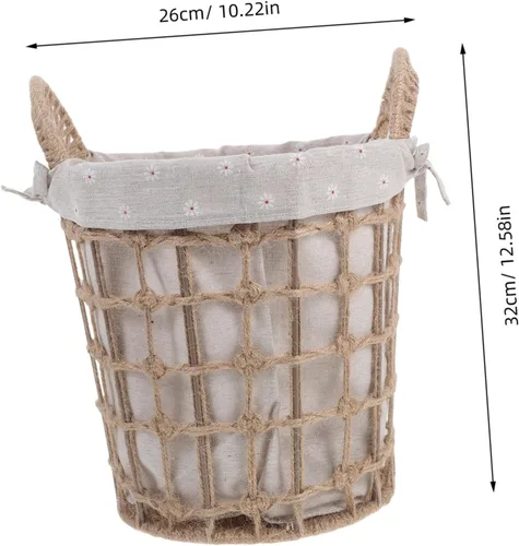 Miniatura 2 de Zerodeko 1 cesta tejida para ropa sucia, cuerda plegable
