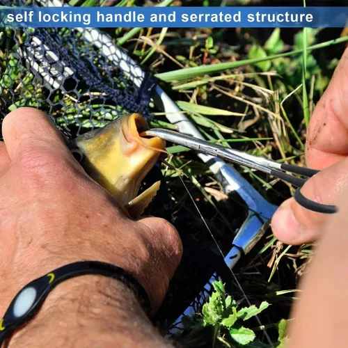 Miniatura 6 de 8 piezas de herramientas de pesca con mosca, accesorios que incluyen 4 en 1 línea de mosca cortadora de nudos negros, línea de pesca, pinza