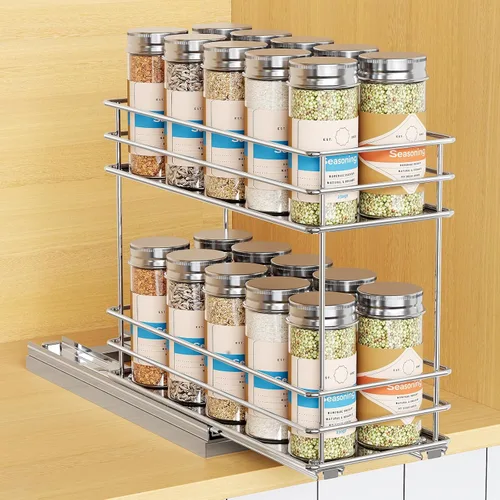 Miniatura 15 de Mystozer Organizador de especias extraíble para gabinete, estante de especias deslizante, organizador de gabinete de especias fácil de instalar, 2.5