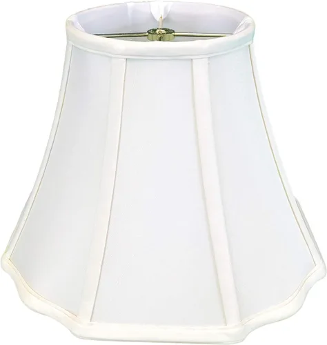 Miniatura 12 de Royal Designs, Inc. BSO-701-18EG Pantalla de lámpara básica de esquina exterior festoneada con base acampanada, 10 x 18 x 13, cáscara de huevo