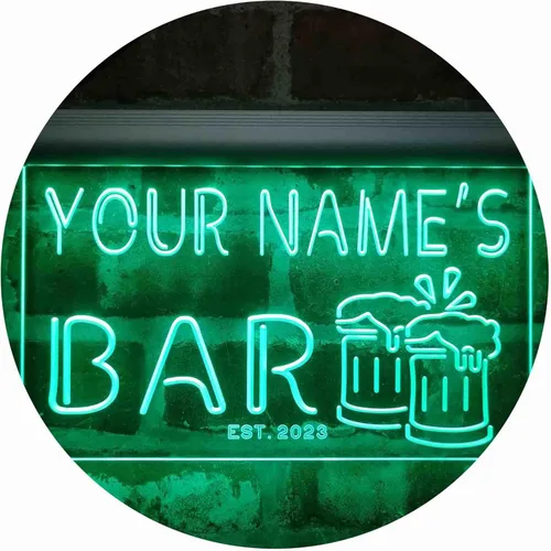 Miniatura 28 de ADVPRO Letrero de neón LED personalizado con texto en inglés «Your Name Est Year» (12 x 8.5 pulgadas) st4s32-w1-tm-b