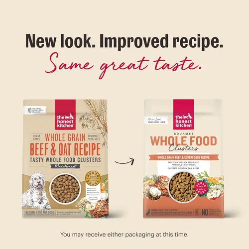 Miniatura 4 de The Honest Kitchen Alimento seco para perros en racimos de alimentos integrales de grado humano, carne de res sin cereales, bolsa de 5 libras