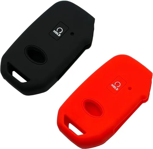 Funda para llavero Kia Telluride K5 Ceed Cerato Forte NIRO Seltos Sorento Soul Sportage - Protector de llavero de coche (1 negro + 1 rojo)