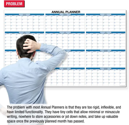 Miniatura 2 de Ultimate Office Panel magnético multiusos de borrado en seco, el tablero perfecto para calendarios de planificación mensual modular (1 cada uno)