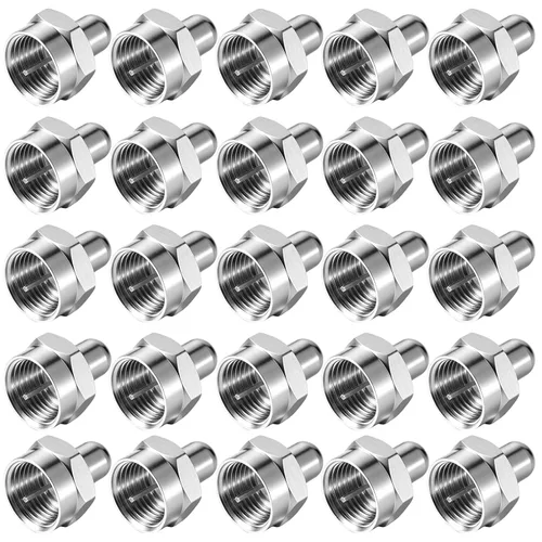 Miniatura 11 de Tapa coaxial, terminador de 75 ohmios, paquete de 10, tapas de terminador coaxial para puertos en divisor, AMP, cable coaxial, antena de TV, placas