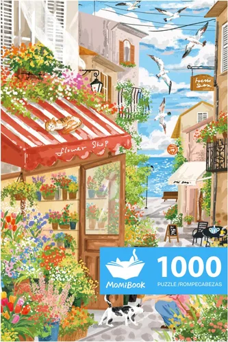 Miniatura 18 de MOMIBOOK Rompecabezas para Adultos de 1000 Piezas Rompecabezas de Bangkok en el Agua, Imagen de Pintura Difícil Desafiante Duro Imposible