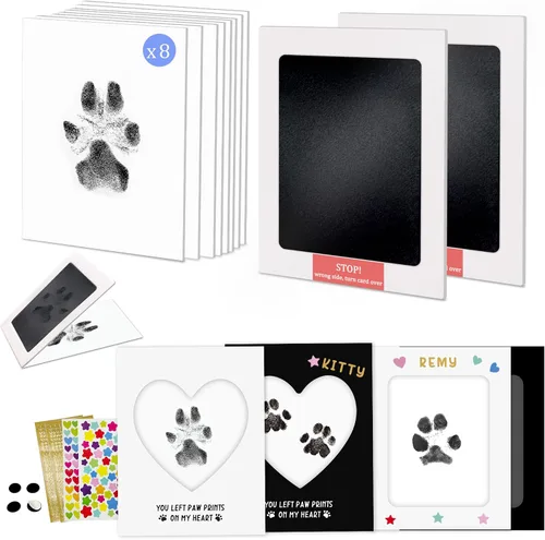 Miniatura 11 de MYPAWLETS Kit de Huellas de Patas, Almohadilla de Tinta Limpia/Sin Tinta para Huellas de Perros/Gatos, Almohadilla de Sello de Huellas para Perros