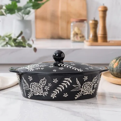 Miniatura 5 de Wisenvoy Cacerola con Tapa - Plato para Cazuela y Horno de Cerámica