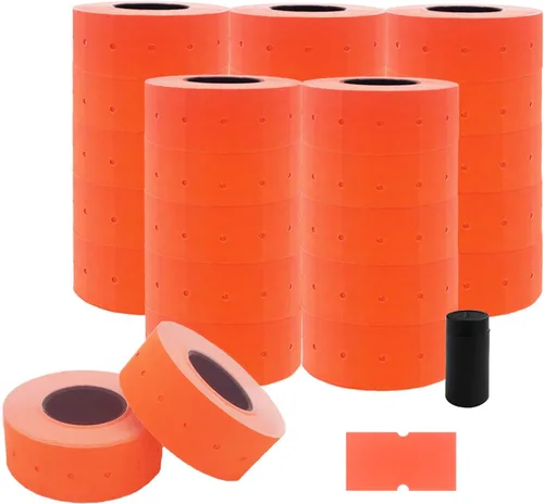 Miniatura 7 de Motex 1 línea en blanco - 10,000 etiquetas verdes en blanco para pistolas de precio y fecha, compatibles con MX-5500 y pistolas Perco de 1 línea
