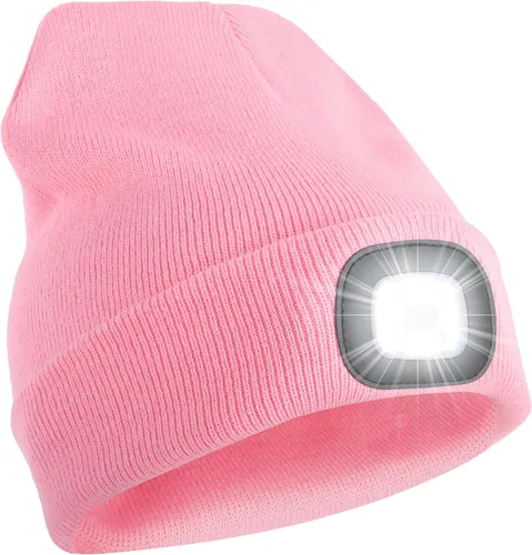 Miniatura 9 de YMHB - Gorro unisex con luz, LED recargable por USB, gorro de luz nocturna, para relleno de calcetines de Navidad, regalos para hombres, papás
