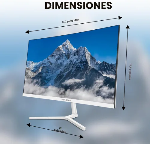 Miniatura 8 de CRUA Monitor curvo para juegos de 24 pulgadas, monitor de computadora de 165 Hz/200 Hz, FHD 1920 x 1080, 120% sRGB, AMD FreeSync, filtro de luz