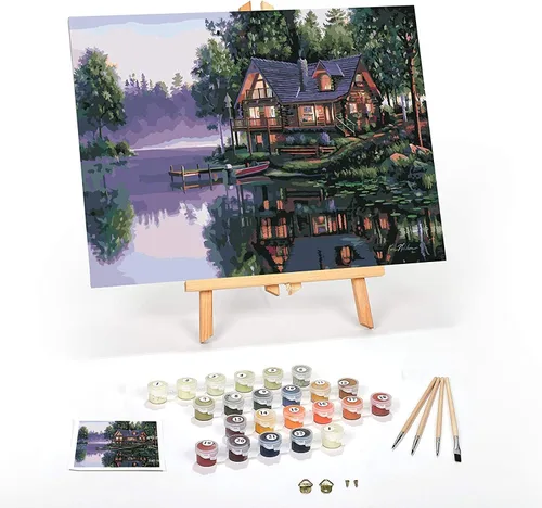 Miniatura 33 de Ledgebay Kit de Pintura por Números DIY para Adultos con Lienzo Enmarcado, de Principiante a Avanzado, los Kits Incluyen Juego de Pintura Acrílica