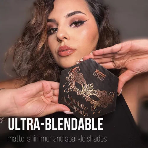 Miniatura 3 de Paleta de sombra de ojos ahumada negra, Midnight Masquerade 21 colores – Espectro de sombra de ojos negra mate brillante brillante para maquillaje