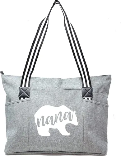 Miniatura 51 de Brooke & Jess Designs Bolso de mano para la abuela – Bolso de lona resistente con cremallera y bolsillo interior para la abuela para uso diario