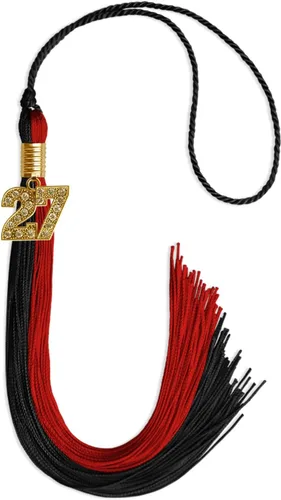 Miniatura 242 de Endea Graduation Borla de doble color con dije dorado (negro/oro brillante, 2022)