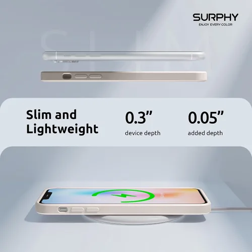Miniatura 6 de SURPHY Funda de diseño para iPhone 11 Pro Max con protección para cámara, diseño de borde recto, silicona líquida delgada, piedra