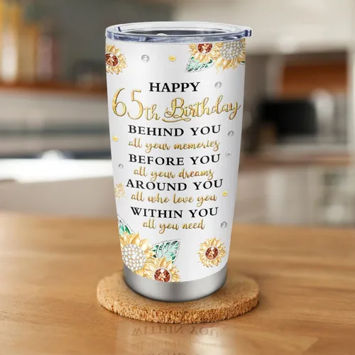 Miniatura 7 de Regalos de 65º Cumpleaños para Mujeres Vaso Térmico 20oz, Los Mejores Regalos para Mujer de 65 Años/Ella/Mamá/Abuela Taza, Decoraciones de Feliz 65º