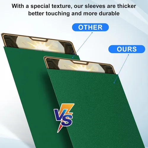 Miniatura 4 de Tioplior Fundas para tarjetas coleccionables de ajuste perfecto, fundas mate TCG, protector de tarjetas deportivas suave para tarjeta fotográfica