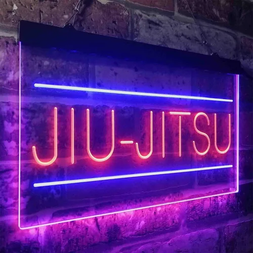 Miniatura 3 de ADVPRO Jiu-Jitsu Brasileño Sport Dual Color LED Neon Sign Azul y Rojo 12 x 8 pulgadas st6s32-i3836-br