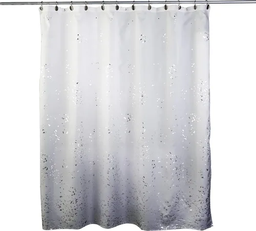 Miniatura 5 de SKL Home by Saturday Knight Ltd. Cortina de ducha de tela Hopscotch, color gris, 72x72 pulgadas Hopscotch (gris)