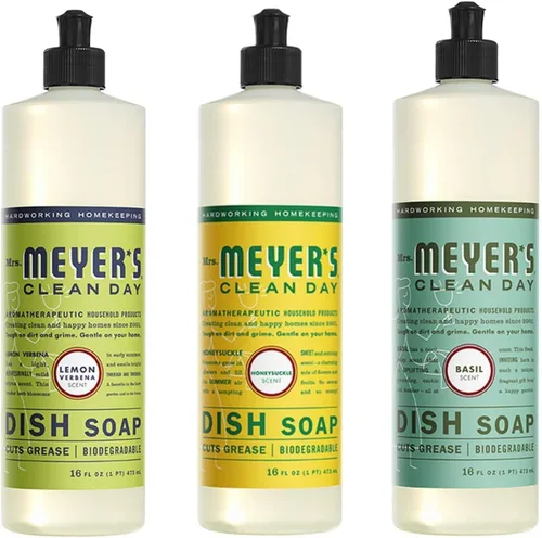 Miniatura 16 de Mrs. Meyer's - Detergente líquido para platos, aroma a pinos de Iowa, fórmula biodegradable, edición limitada, paquete de 3 unidades, 16 fl oz