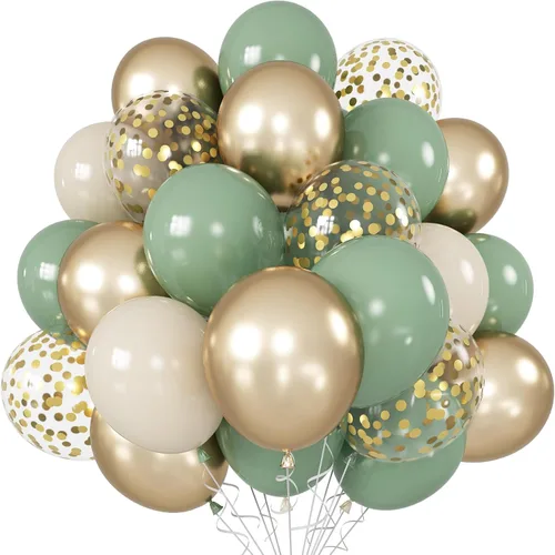 Miniatura 14 de Globos azules y marrones, 60 piezas, juego de globos de látex color azul macarrón, blanco, arena, nude, marrón claro, para decoración de baby shower
